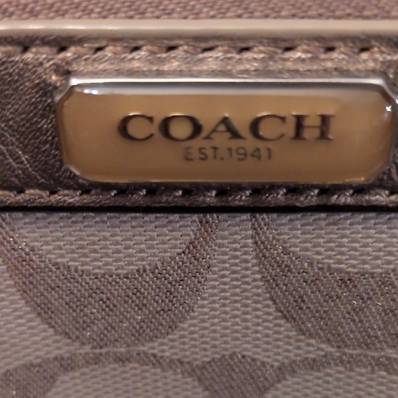 Coach Metallic Beige Wristlet - Picture 2 of 11